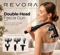 REVORA Long-Handle Dual-Head Massage Gun