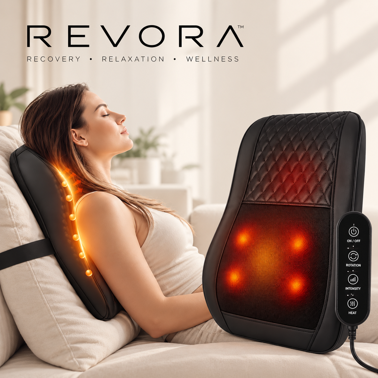 REVORA 3D Kneading Massage Cushion